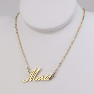 Lant cu nume - inox placat cu aur 14K Model EEL033 - Maria - 45+5 cm