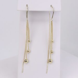 Cercei placati cu aur 14K model EEC054 - 8 cm