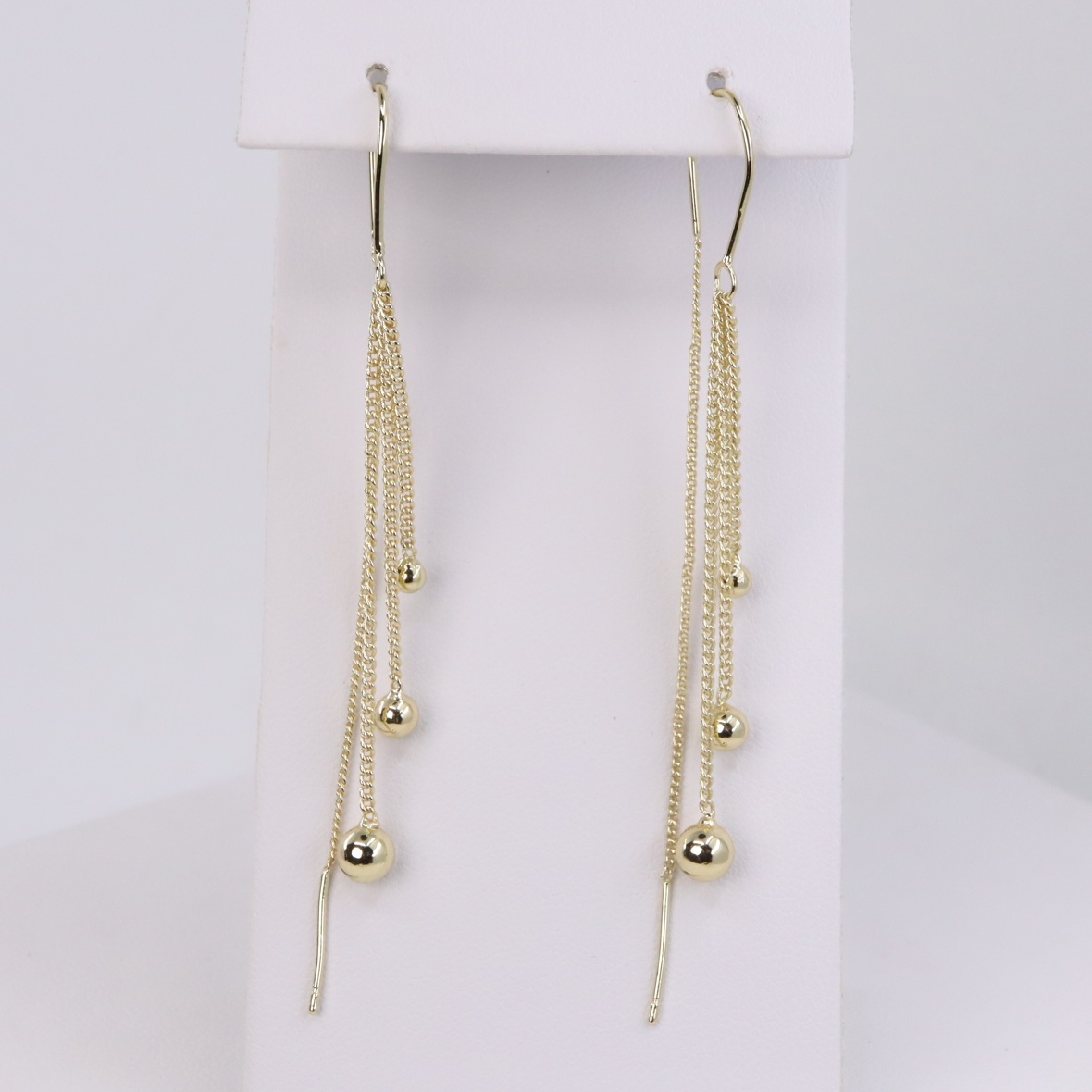 Cercei placati cu aur 14K model EEC054 - 8 cm