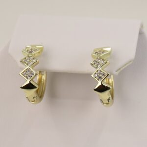 Cercei placati cu aur 14K model CF612 - 1,3 cm