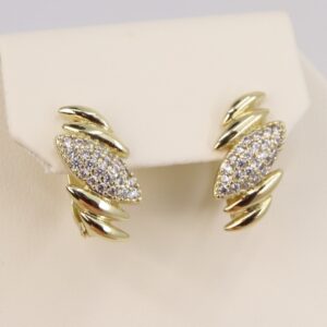 Cercei placati cu aur 14K model CF017 - 1,5 cm