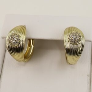 Cercei placati cu aur 14K model CH157 - 1,5 cm