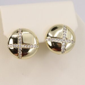 Cercei placati cu aur 14K model CF137 - 1 cm