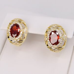 Cercei placati cu aur 14K model CF271 - 1,4 cm