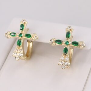 Cercei placati cu aur 14K model CF281 - 1,6 cm