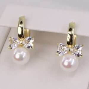 Cercei placati cu aur 14K model CF295 - 2,5 cm