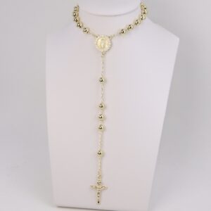Lant rozariu placat cu aur 14K Model LX516 – 65 cm