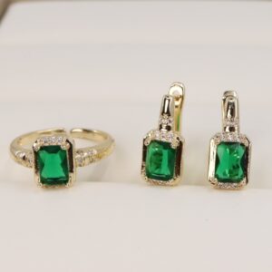 Set inel+cercei placat cu aur 14K Model NN472