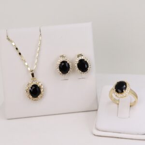 Inel placat cu aur 14K Model NN463 - inel reglabil, lant 45 cm