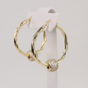 Cercei placati cu aur 14K model EEC086 - 3 cm