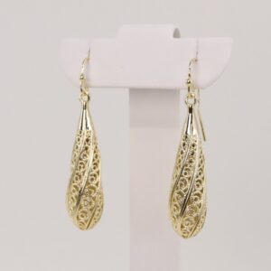 Cercei placati cu aur 14K model EEC085 - 4,5 cm