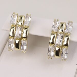 Cercei placati cu aur 14K model CF329 - 2 cm