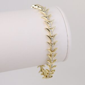 Bratara placata cu aur 14K model BH255 - 19 cm