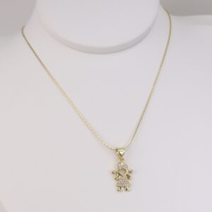 Lant cu pandativ placat cu aur 14K Model LX616  – 45 cm