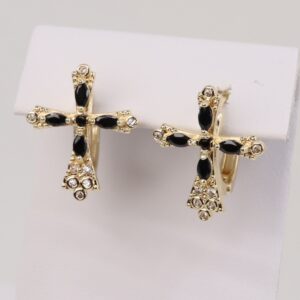 Cercei placati cu aur 14K model CF428 - 1,4 cm