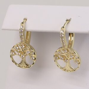 Cercei placati cu aur 14K model CF422 - 2 cm