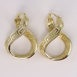 Cercei placati cu aur 14K model EEC092 - 3 cm