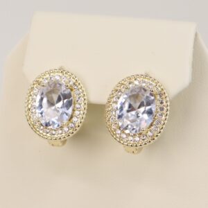 Cercei placati cu aur 14K model CF498 - 1,4 cm