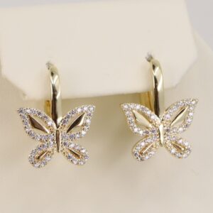 Cercei placati cu aur 14K model CF482 - 1,6 cm