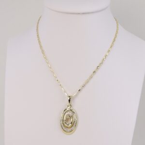 Lant cu pandativ placat cu aur 14K Model LX671  – 60 cm
