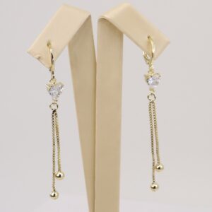 Cercei placati cu aur 14K model CF519 - 5,5 cm