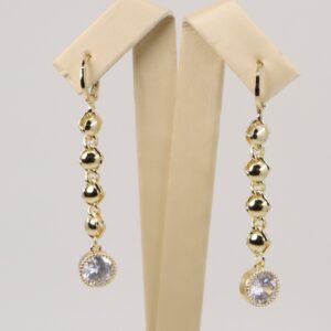 Cercei placati cu aur 14K model CF522 - 5 cm