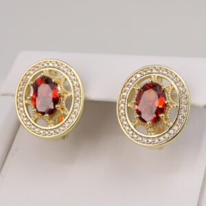 Cercei placati cu aur 14K model CF565 - 1,5 cm