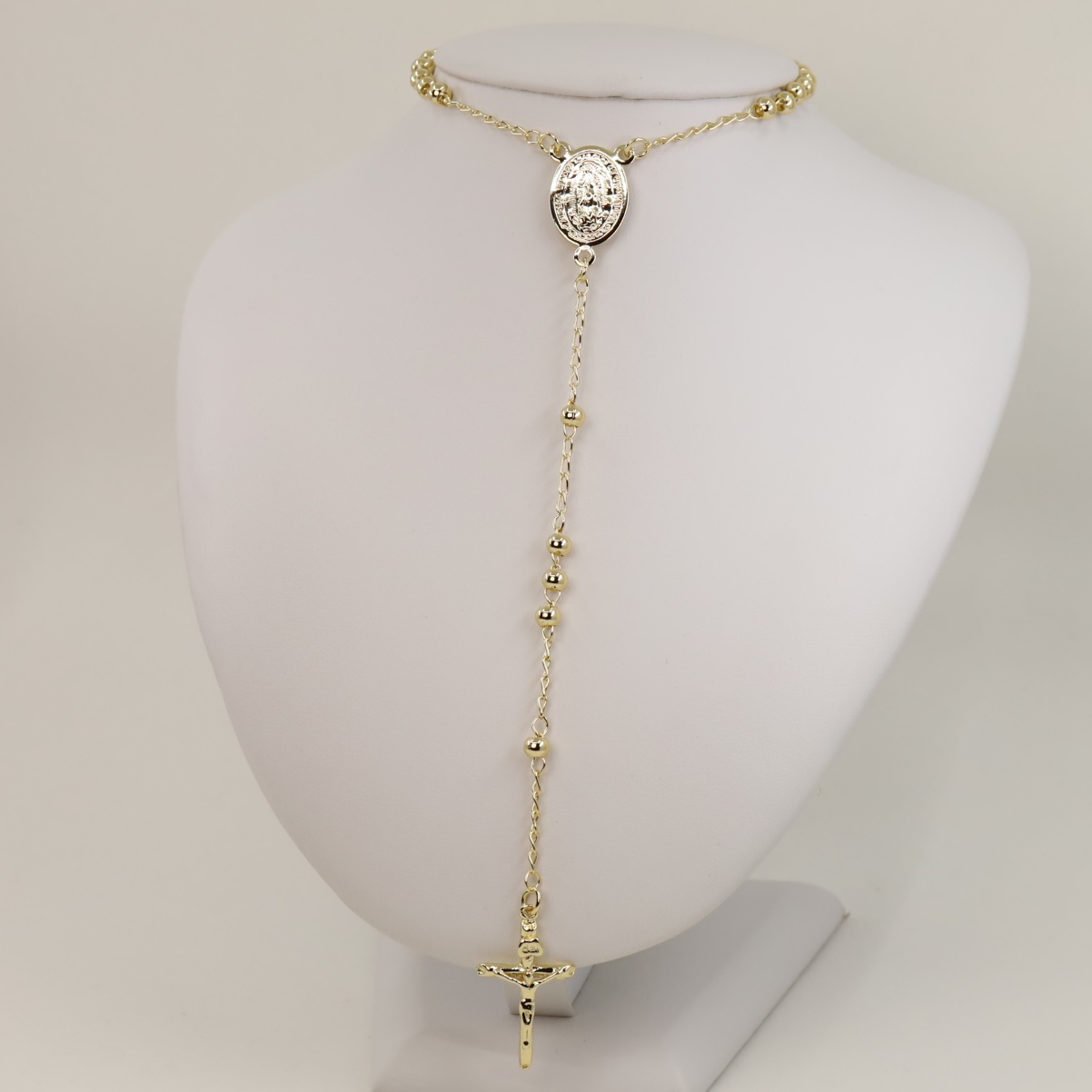 Lant rozariu placat cu aur 14K Model LL030 – 60 cm