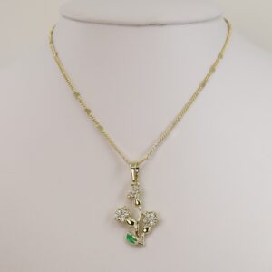 Lant cu pandativ placat cu aur 14K Model LL034 – 45 cm