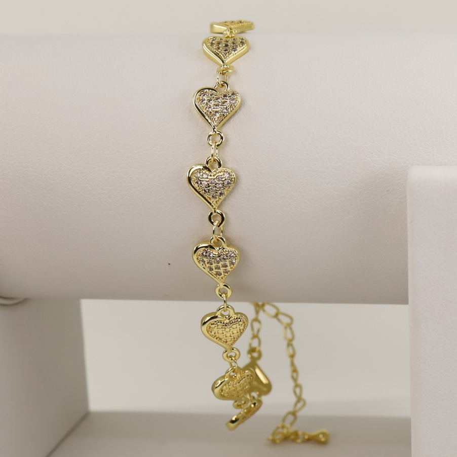 Bratara placata cu aur 14K model BH463 - 21 cm