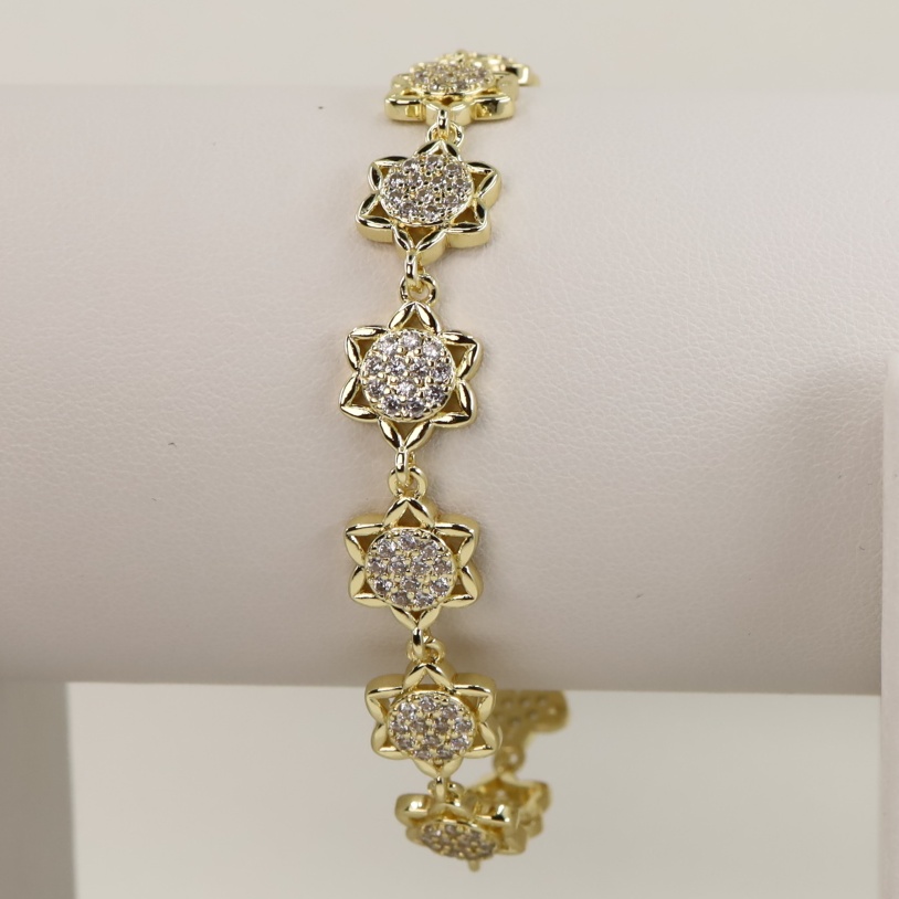 Bratara placata cu aur 14K model BH477 - 19 cm