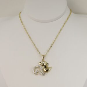 Lant cu pandativ placat cu aur 14K Model LL080  – 45 cm