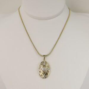 Lant cu pandativ placat cu aur 14K Model LL076 – 45 cm