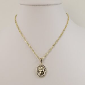 Lant cu pandativ placat cu aur 14K Model LL059 – 45 cm