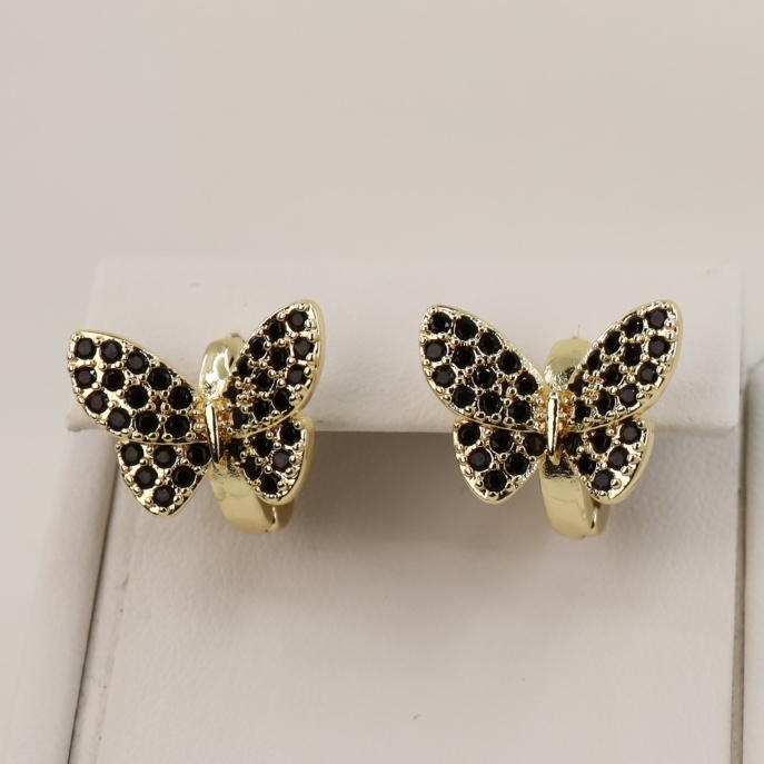 Cercei placati cu aur 14K model CH034 - 1,3 cm