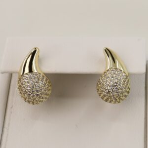 Cercei placati cu aur 14K model CH026 - 1,4 cm