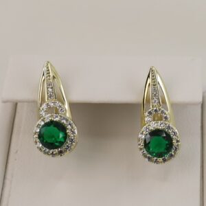 Cercei placati cu aur 14K model CH008  - 1,7 cm