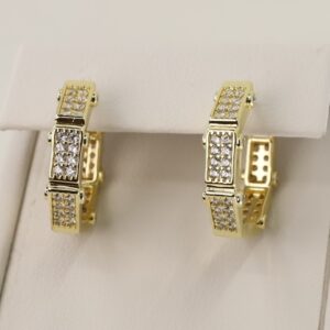 Cercei placati cu aur 14K model CH050 - 1,5 cm