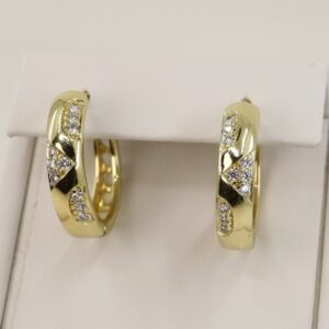 Cercei placati cu aur 14K model CH016 - 1,4 cm