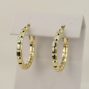 Cercei placati cu aur 14K model CH087 - 3 cm