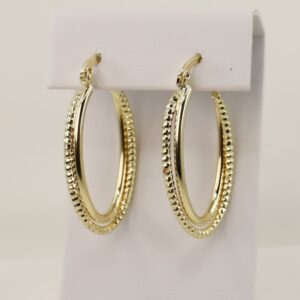 Cercei placati cu aur 14K model CH100 - 3 cm