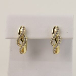 Cercei placati cu aur 14K model CH061 - 1,6 cm