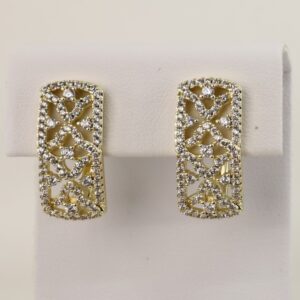 Cercei placati cu aur 14K model CH064  - 1,6 cm