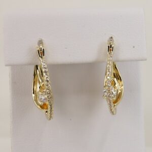 Cercei placati cu aur 14K model CH056 - 2 cm