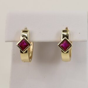 Cercei placati cu aur 14K model CH098 - 1,3 cm