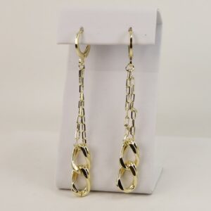 Cercei placati cu aur 14K model CH089 - 6 cm