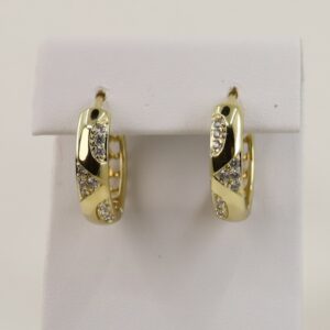 Cercei placati cu aur 14K model CH085 - 1,4 cm