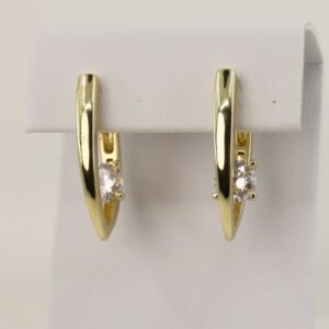 Cercei placati cu aur 14K model CH079 - 2 cm