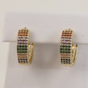 Cercei placati cu aur 14K model CH075  - 1,4 cm