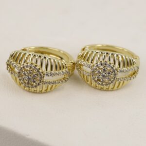 Cercei placati cu aur 14K model CH090 - 1,6 cm